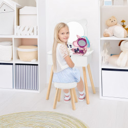 VIGA White Dressing Table + Salon-Style Accessories Set