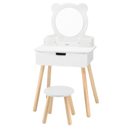 VIGA White Dressing Table + Salon-Style Accessories Set