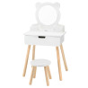 VIGA White Dressing Table + Salon-Style Accessories Set