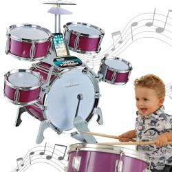 WOOPIE Electronic Drum Kit Educational For Kids 5 Drums 1 Cymbal