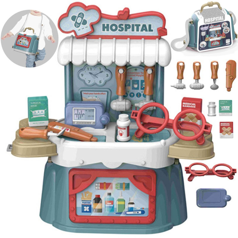 WOOPIE Little Doctor Set 3in1 Suitcase Bag 21 pcs.