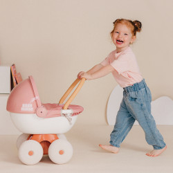 SMOBY Baby Nurse Deep Stroller with Plastic Canopy