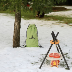 TOOKY TOY Wooden Camping Cooking Set with Campfire