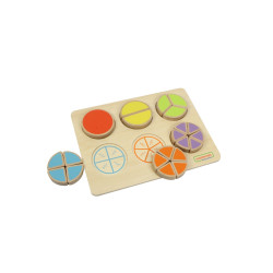 MASTERKIDZ Wooden Math Puzzle Fractions
