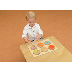 MASTERKIDZ Wooden Math Puzzle Fractions