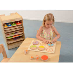 MASTERKIDZ Wooden Math Puzzle Fractions