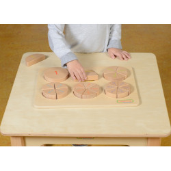 MASTERKIDZ Wooden Math Puzzle Fractions