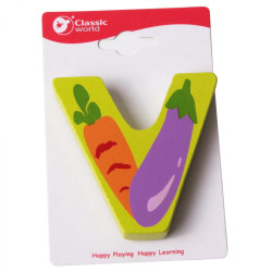 CLASSIC WORLD Wooden Letter V