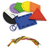 VIGA Wooden Shapes for Montessori Threading and Lacing