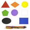 VIGA Wooden Shapes for Montessori Threading and Lacing