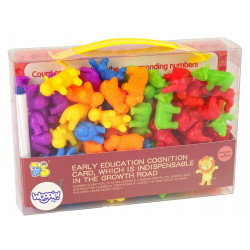 WOOPIE Montessori Educational Set Learning to Count Color Sorter Animals 83 pcs.