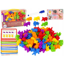 WOOPIE Montessori Educational Set Learning to Count Color Sorter Animals 83 pcs.