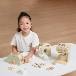 VIGA PolarB Wooden Toaster Set Green + Accessories