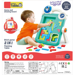 WOOPIE Double-Sided Drawing Board Tetris Game 2 in 1 Orange