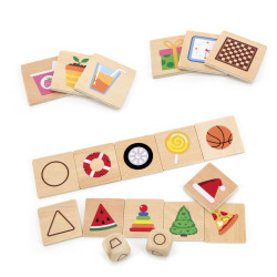 VIGA Educational Game Wooden Puzzle Match Shapes 37 pcs.