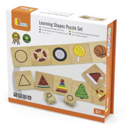 VIGA Educational Game Wooden Puzzle Match Shapes 37 pcs.