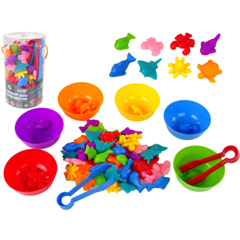 WOOPIE Montessori Educational Game Color Sorter Sea Land 64 pcs.