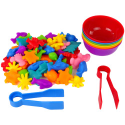 WOOPIE Montessori Educational Game Color Sorter Sea Land 64 pcs.