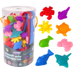 WOOPIE Montessori Educational Game Color Sorter Sea Land 64 pcs.