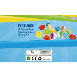 WOOPIE Montessori Egg Puzzle - Match Shapes and Colors