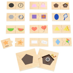 VIGA Shape and Object Connecting Puzzle Set