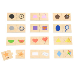 VIGA Shape and Object Connecting Puzzle Set