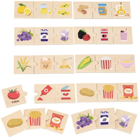 VIGA Puzzle Set Discover the Connections Between Nature and Food