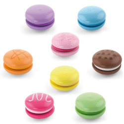 VIGA Wooden Cookies Colorful Cookies Macaroon Set 8 pcs