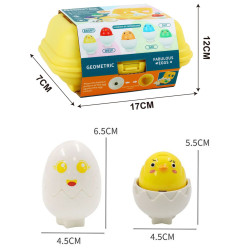 WOOPIE Montessori Shape Sorter Puzzle Match Happy Chicks Eggs 6pcs