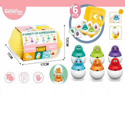 WOOPIE Montessori Shape Sorter Puzzle Match Fun Chicks Eggs 6pcs