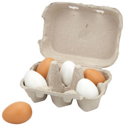 VIGA Wooden Eggs in a Carton