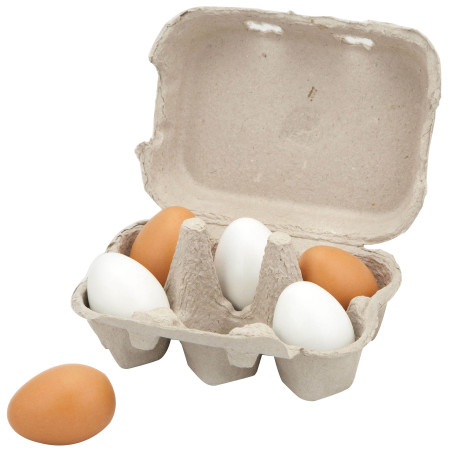 VIGA Wooden Eggs in a Carton