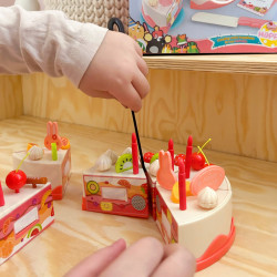 WOOPIE Birthday Cake for Cutting Candles Fruits 40 pcs.