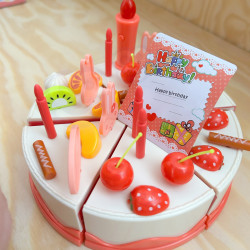 WOOPIE Birthday Cake for Cutting Candles Fruits 40 pcs.