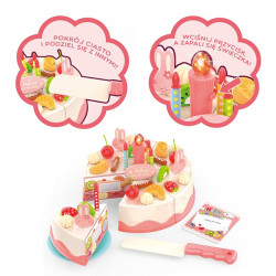 WOOPIE Birthday Cake for Cutting Candles Fruits 40 pcs.