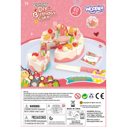 WOOPIE Birthday Cake for Cutting Candles Fruits 40 pcs.