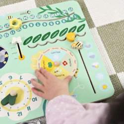 CLASSIC WORLD Wooden Manipulative Board "My First Calendar" Clock for Children