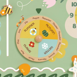 CLASSIC WORLD Wooden Manipulative Board "My First Calendar" Clock for Children