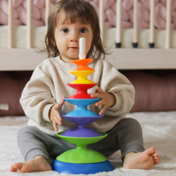 WOOPIE BABY Colorful Tower Puzzle Pyramid Educational 18m+