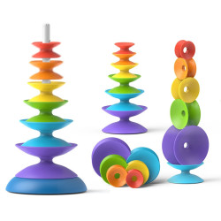 WOOPIE BABY Colorful Tower Puzzle Pyramid Educational 18m+