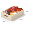 VIGA Wooden Food Box Set for Breakfast, Fish, Meat, Dairy