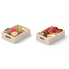 VIGA Wooden Food Box Set for Breakfast, Fish, Meat, Dairy