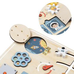 TOOKY TOY Wooden Montessori Educational Board Astronaut Spaceship