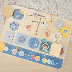 TOOKY TOY Wooden Montessori Educational Board Astronaut Spaceship