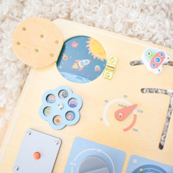 TOOKY TOY Wooden Montessori Educational Board Astronaut Spaceship