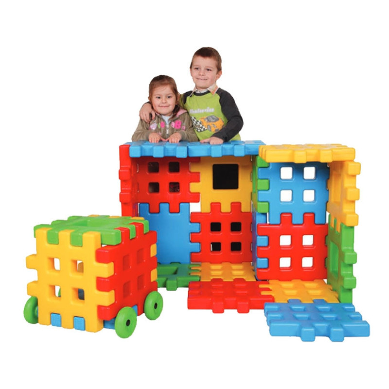 WOOPIE Educational Blocks Waffles Fence House