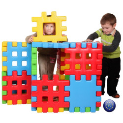 WOOPIE Educational Blocks Waffles Fence House
