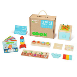 TOOKY TOY Box XXL Montessori Educational 7in1 Sensory Box 16-18 Months