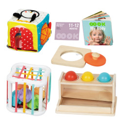 WOOPIE GREEN Box 5in1 Montessori Educational 11-12M FSC