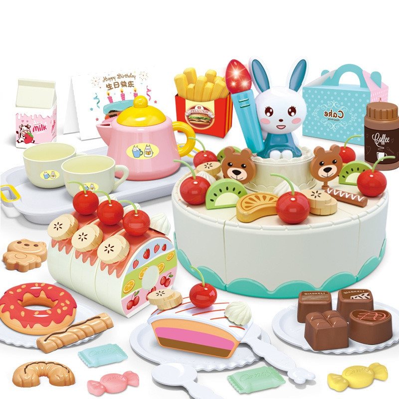 WOOPIE Confectionery Birthday Cake for Cutting + Tea Set 85 pcs.